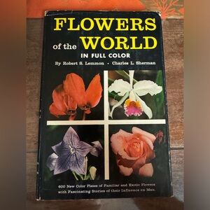 Vintage book on flower